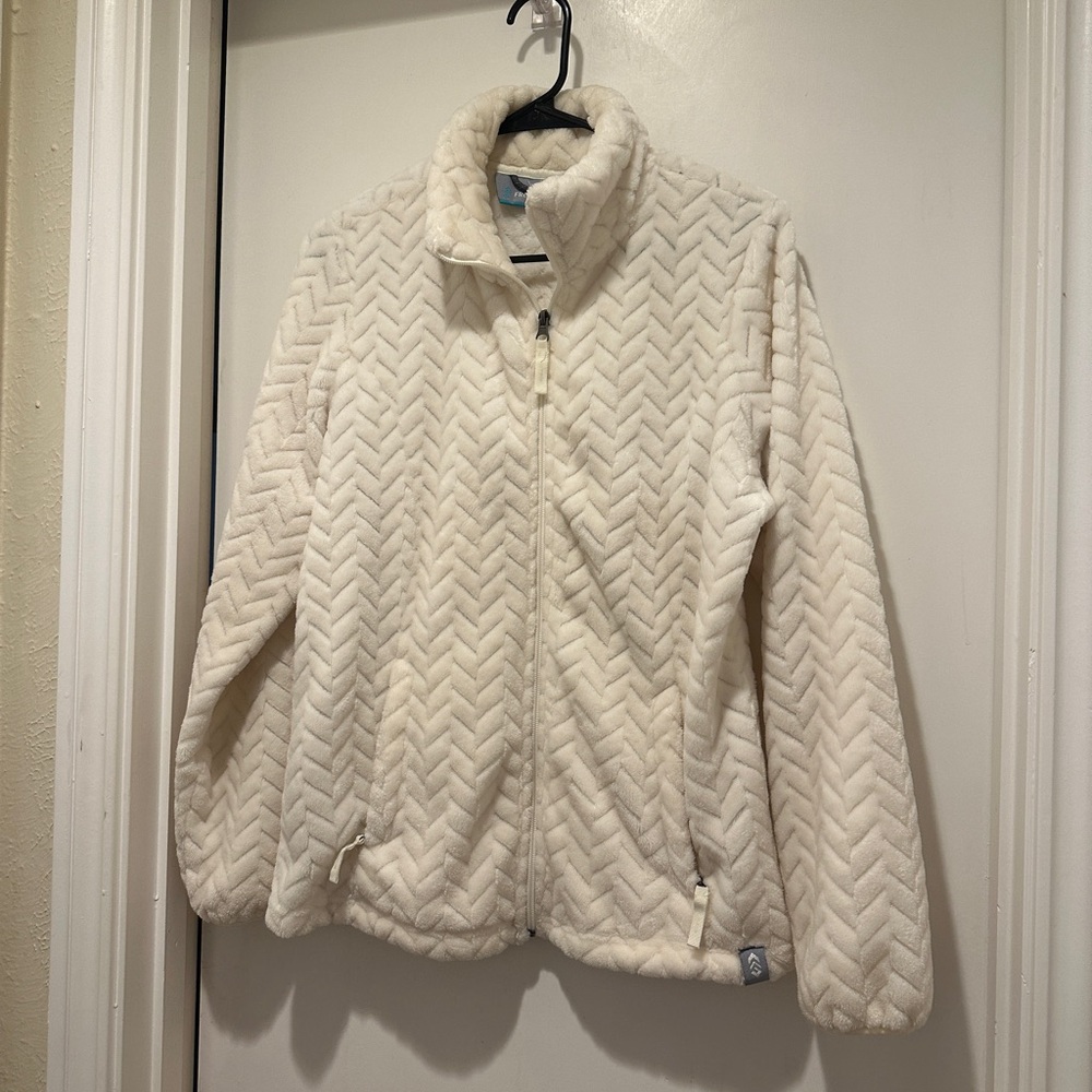 Women's Cream Free Country Quilted Furry Jacket